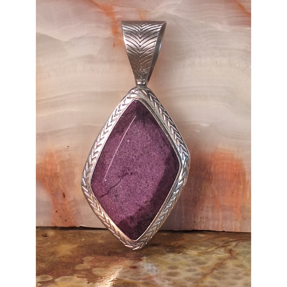 Jay King DTR Sugilite Sterling Silver Large Pendant Chevron Bail Purple- 925